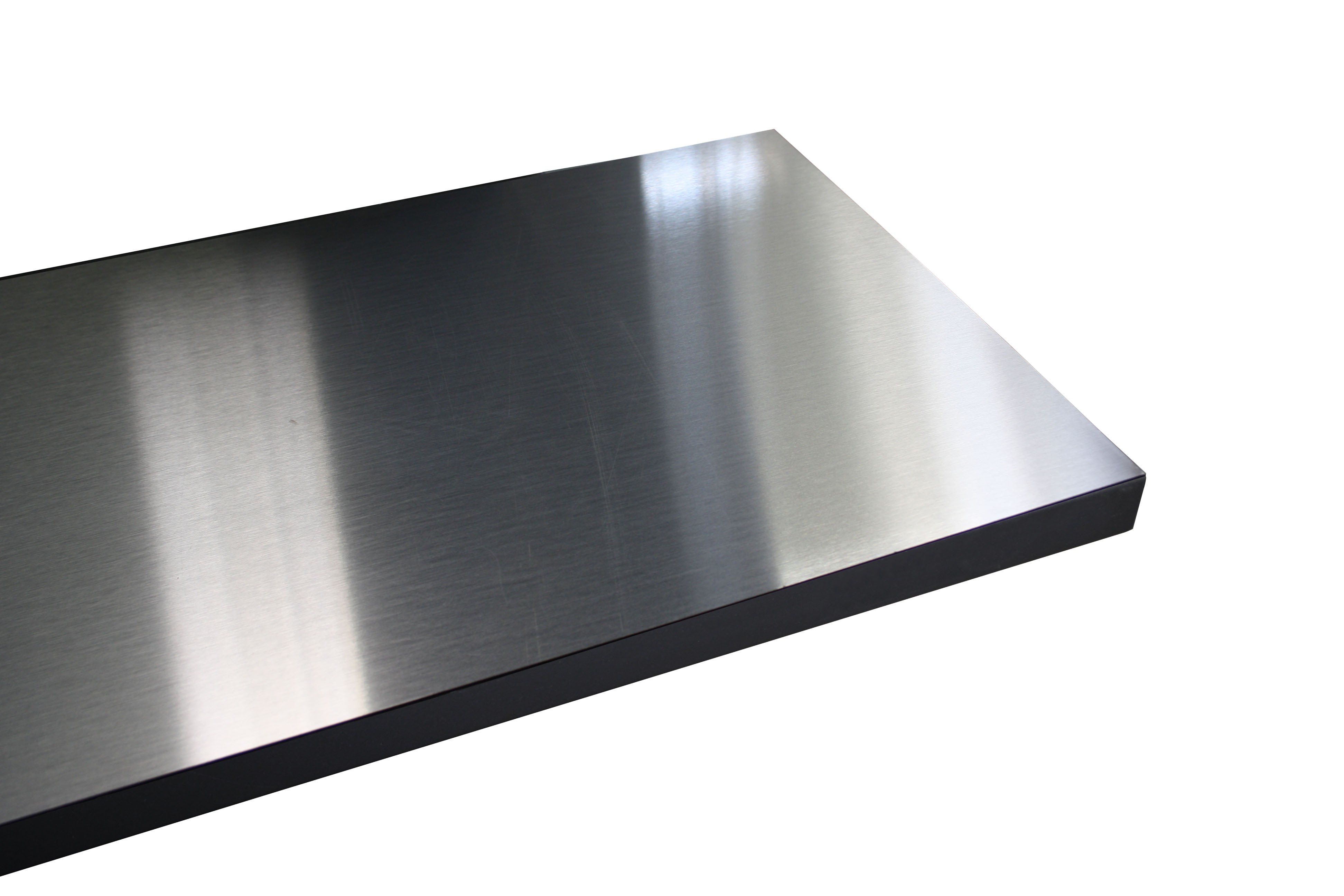 Dessus de finition aluminium brossé - 850 mm - pour plan de travail - MAROLO
