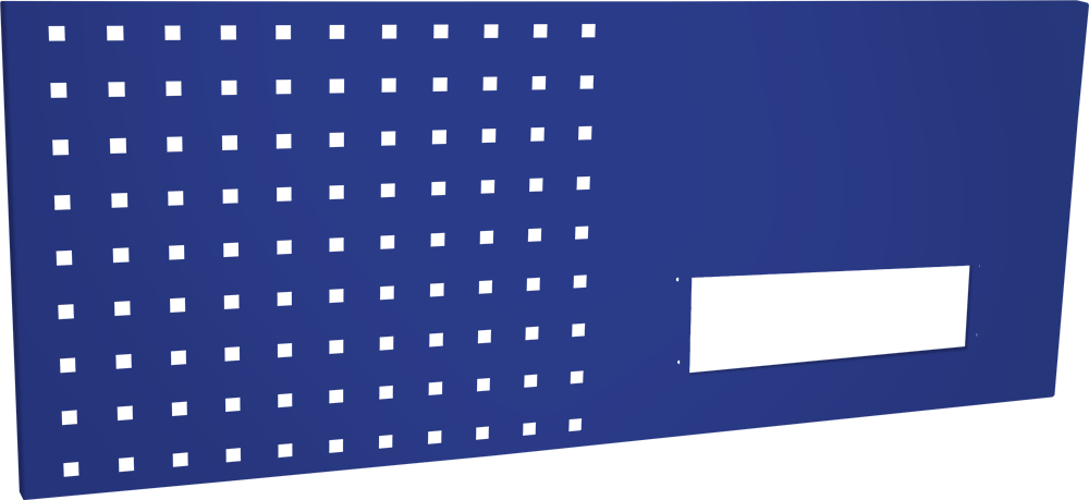 Panneau 1/3 perforé commande table 1 000 - bleu