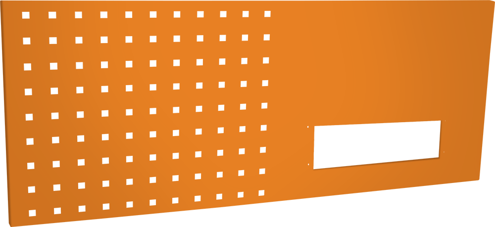 Panneau 1/3 perforé commande table 1 000 - orange