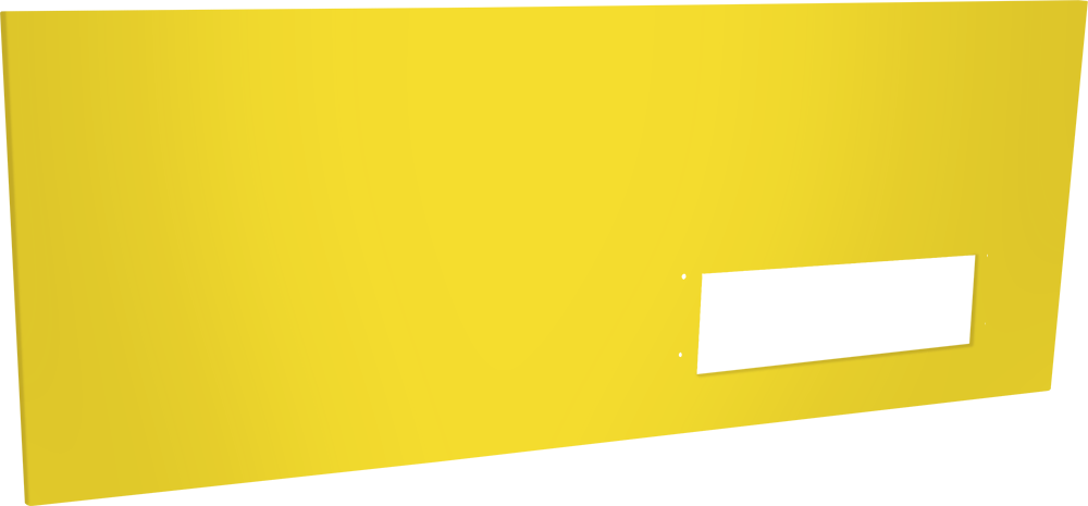 Panneau 1/3 plein commande table 750 - jaune