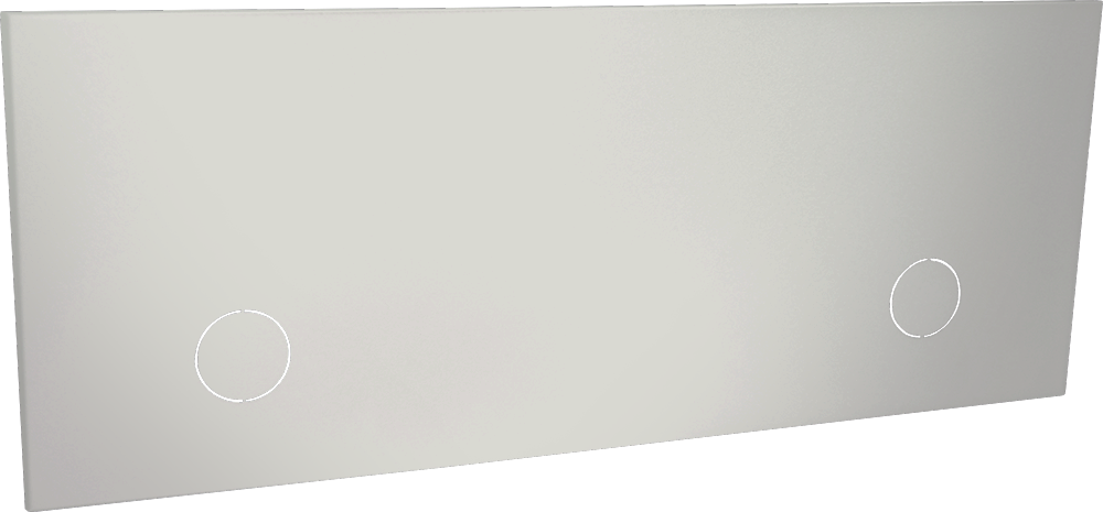 Panneau 1/3 plein 2 prises 750 - blanc