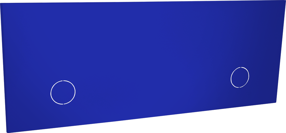Panneau 1/3 plein 2 prises 750 - bleu
