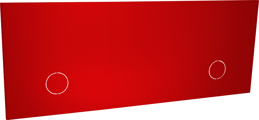 Panneau 1/3 plein 2 prises 500 - rouge