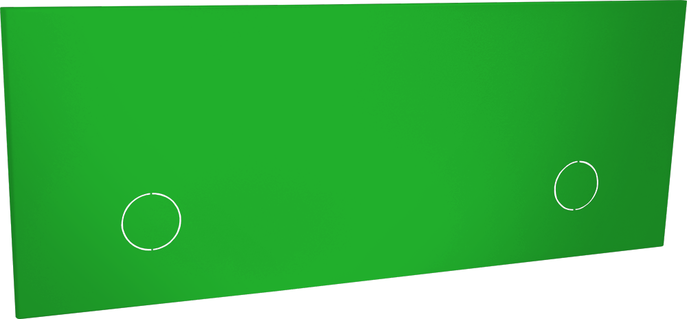 Panneau 1/3 plein 2 prises 500 - vert
