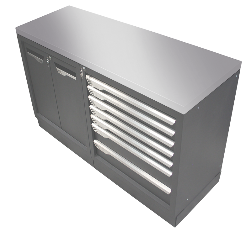 Plan de travail acier 1 250 x 600 - blanc