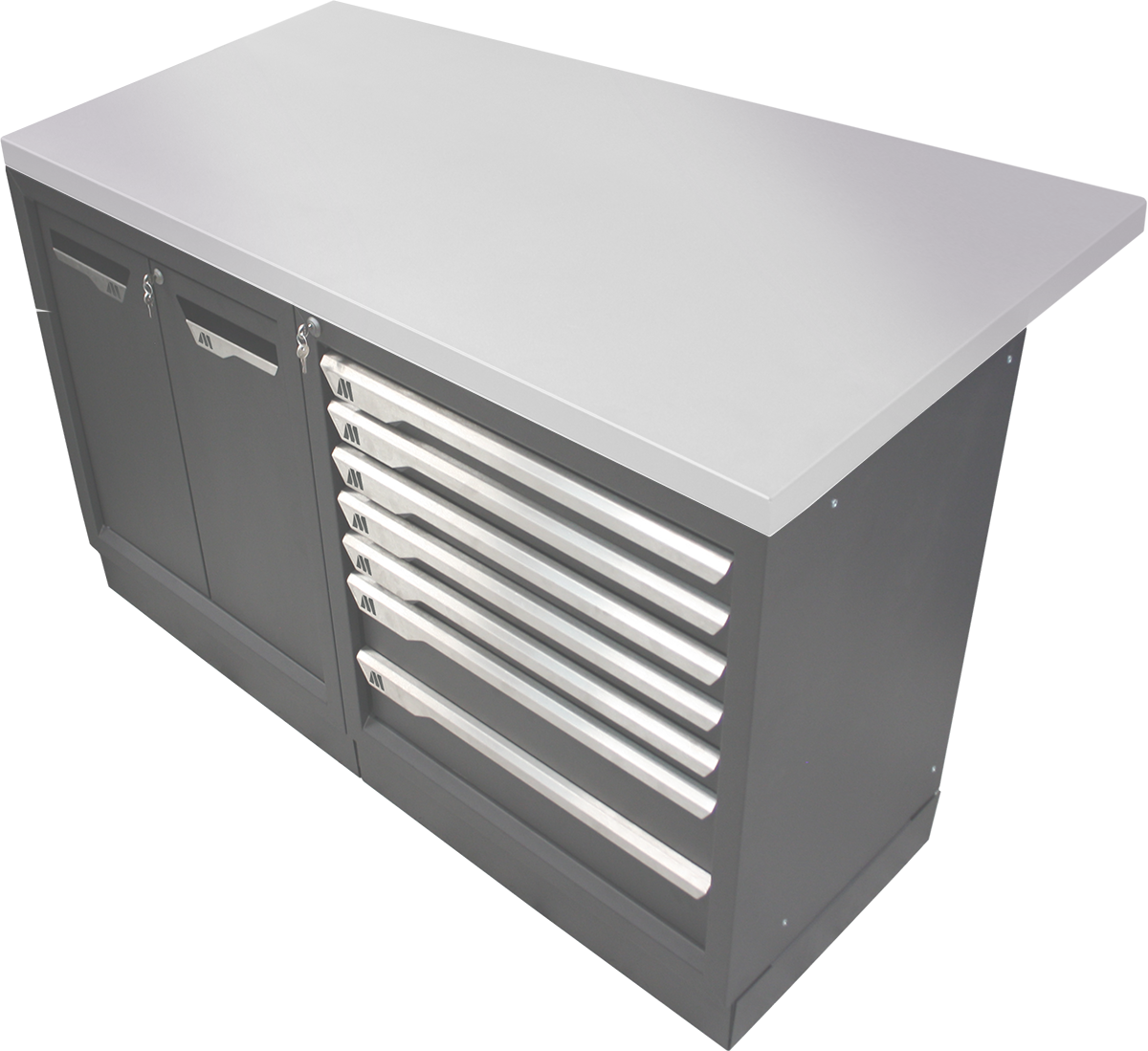 Plan de travail acier 2250 x 850 - blanc