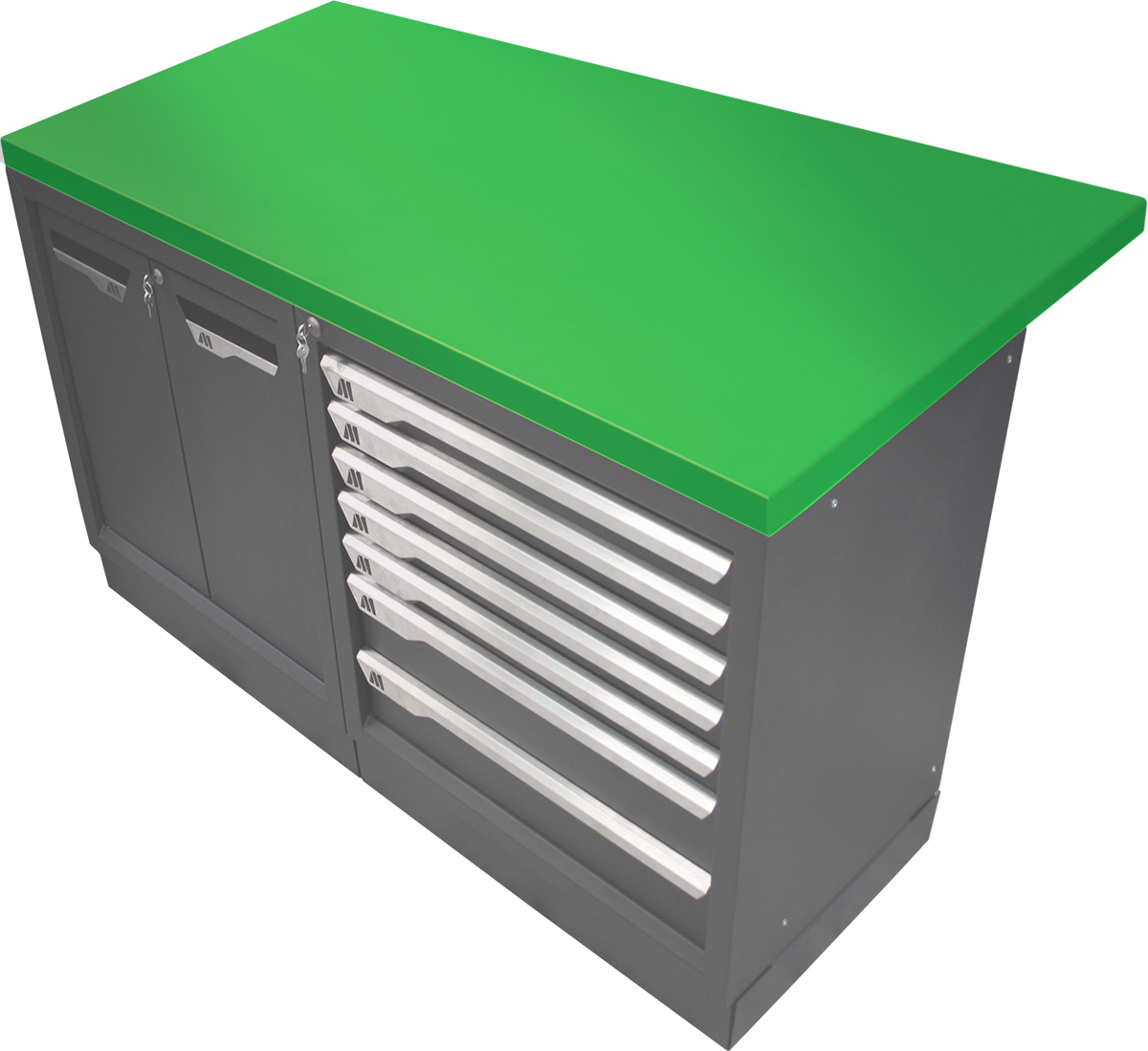 Plan de travail acier 1000 x 850 - vert