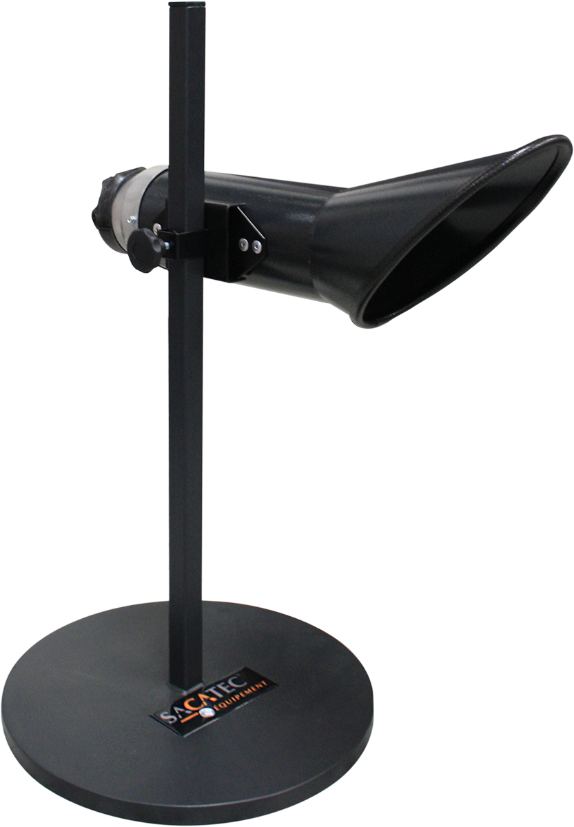 Extrator hood with foot - height-adjustable