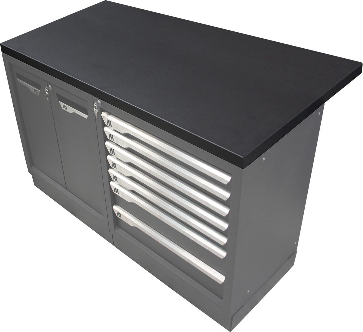 Steel worktop 750 x 850 - black