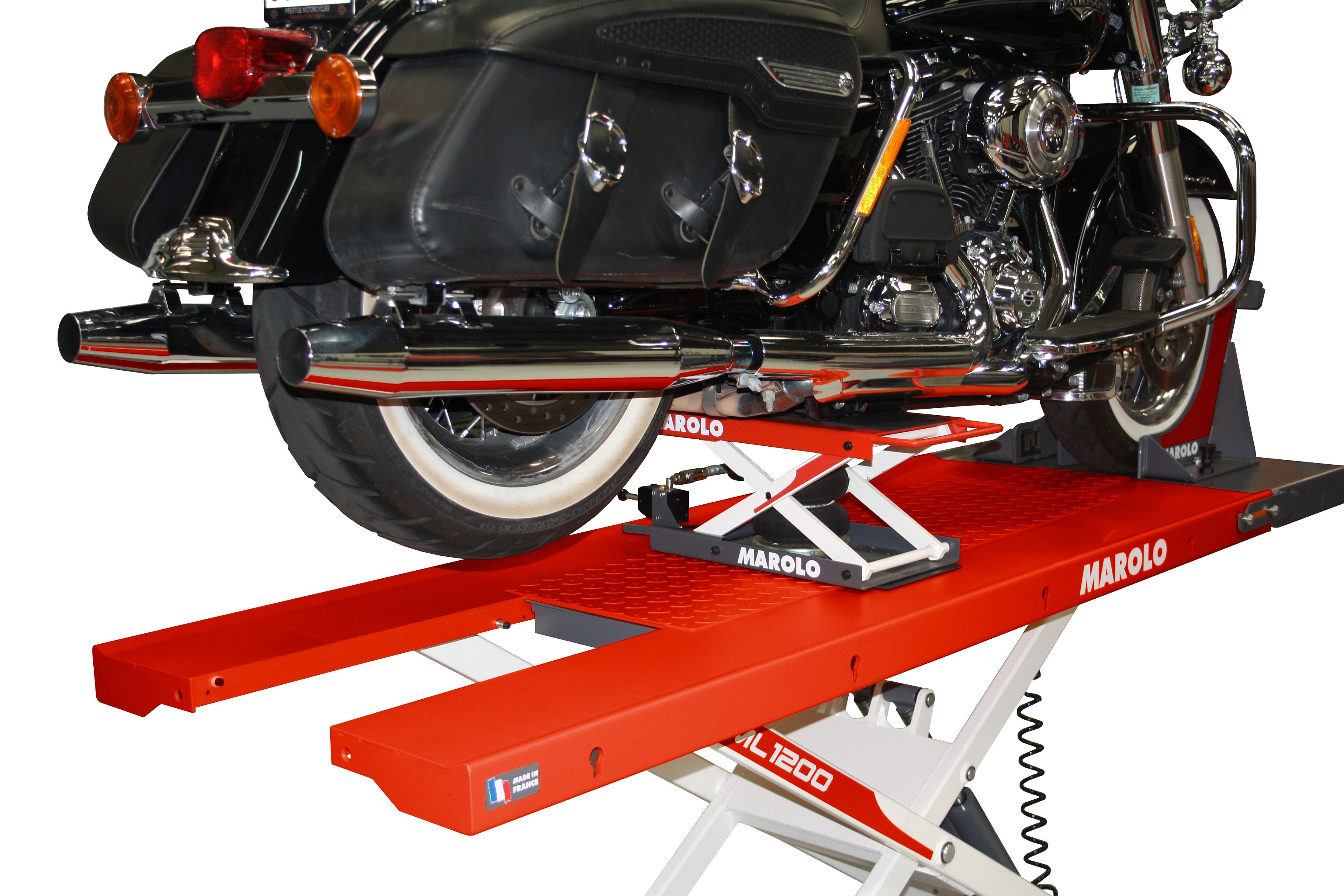 Table élévatrice moto MAROLOWLIFT extra plate