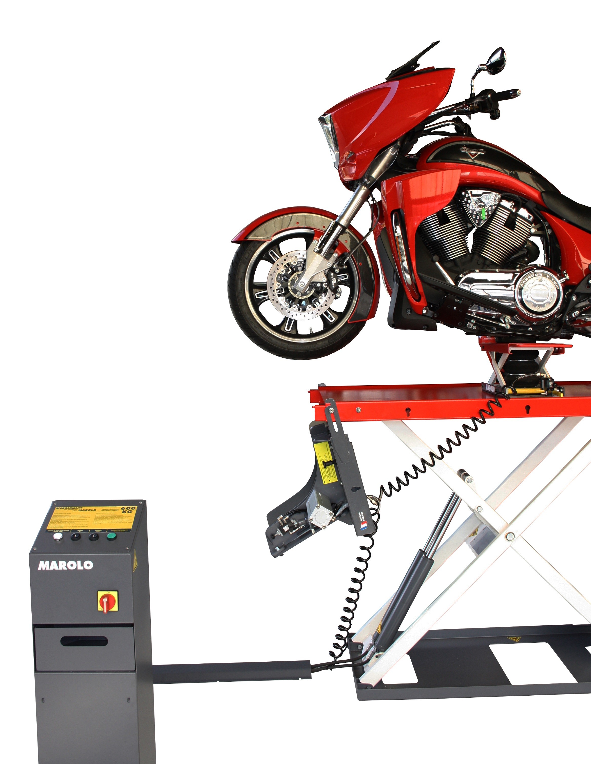 Table élévatrice moto MAROLOWLIFT extra plate