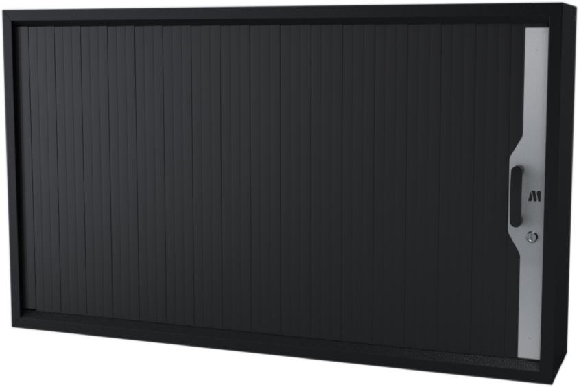 Armoire à rideau 1500 - fixation au mur - noir