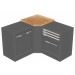 Plan de travail bois pour meuble d'angle entrant