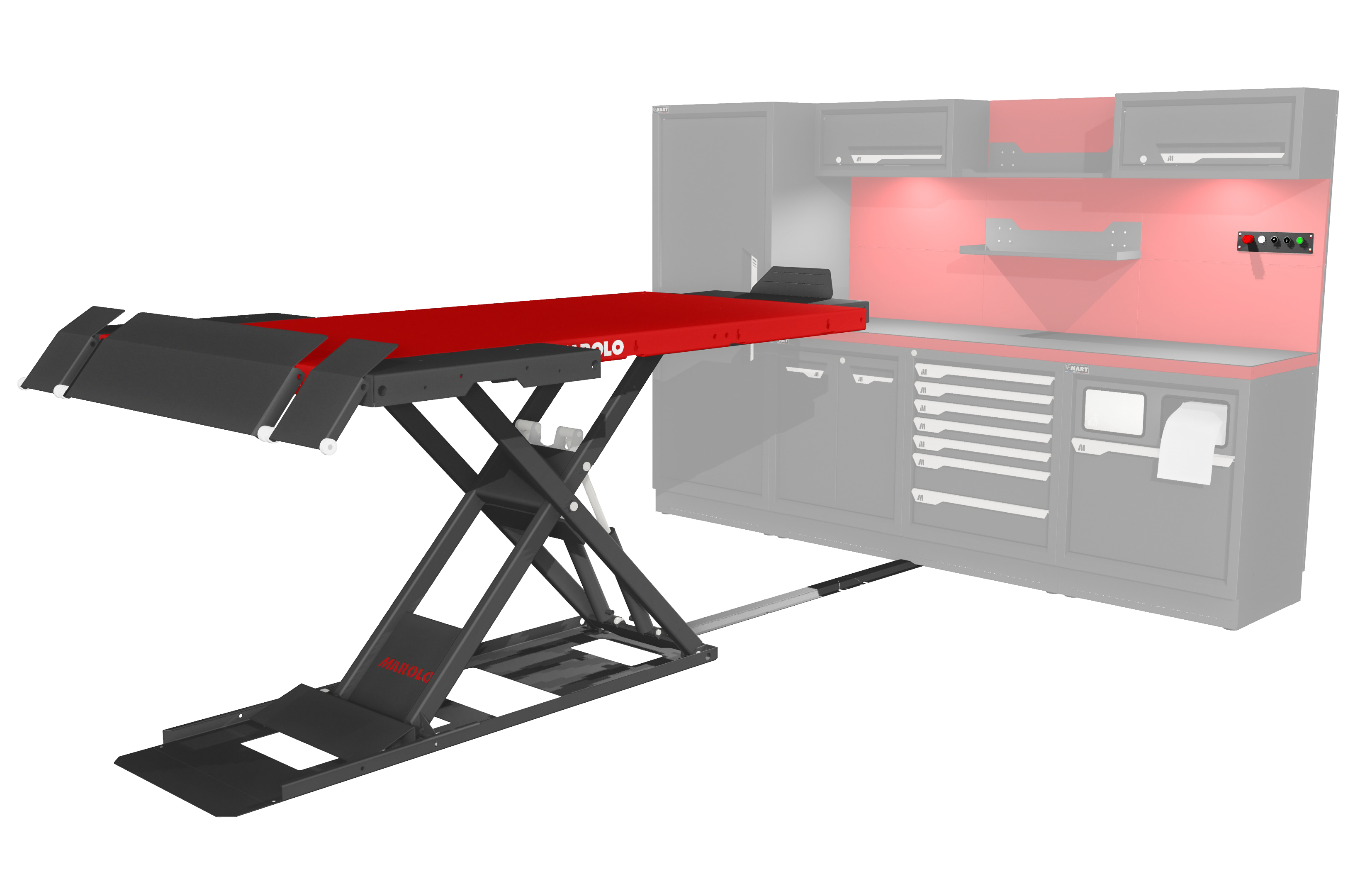 Pont Elévateur extra plate MAROLOWLIFT 1200 WTI Hydraulique