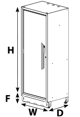 1 door wardrobe dimensions diagram