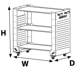 Trolley dimensions diagram