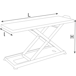 MAROLOTEST - Table MAROLOLIFT 1200 PLE Pneumatique - Encastrée